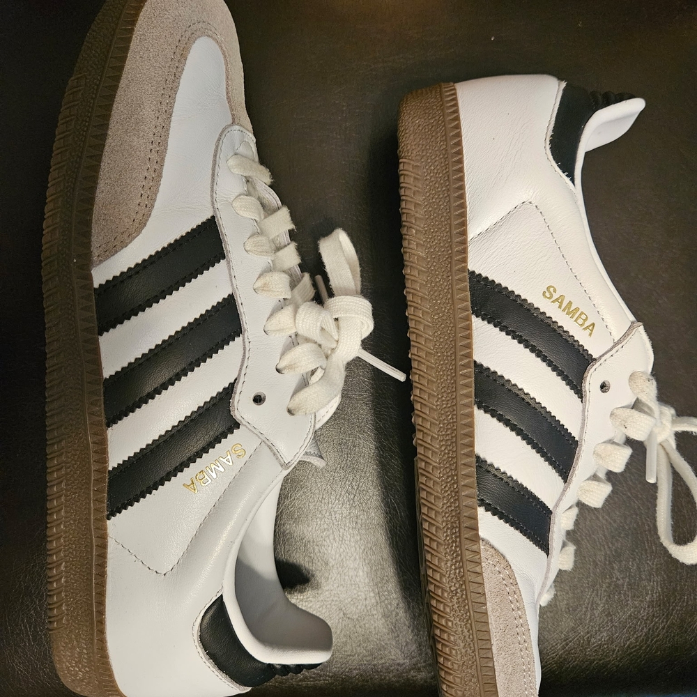 Adidas Samba White and Black Sneakers